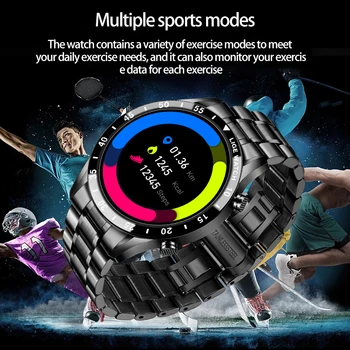 LIGE 2021 Mode Full Circle Touch Screen Mænd Smarte Ure Vandtæt Sport Fitness Ur Luksus Bluetooth-Telefon Smart Ur