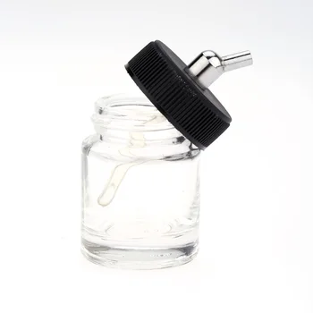 10STK Airbrush Glas, Flasker, Air Brush Flaske (Glas) med 30 Vinkel Adapter Låg Montering med på Dual-Action Airbrush