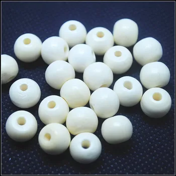 10stk natur ben perler, poleret perler hvide farver flot diy perler, tilbehør, top fashion elementer størrelse 6mm 8mm 10mm 12mm