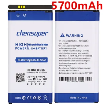 Chensuper EB-BG800BBC EB-BG800BBE 5700mAh Batteri til Samsung Galaxy S5 mini G870 SM-G800F SM-G800H SV Mini Batterier