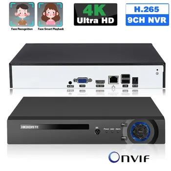H. 265 8 Kanal NVR 4K Network Video Recorder 8CH CCTV Videoovervågning Optageren For IP-Kamera 4K 9CH NVR 5MP ONVIF XMEYE HDD
