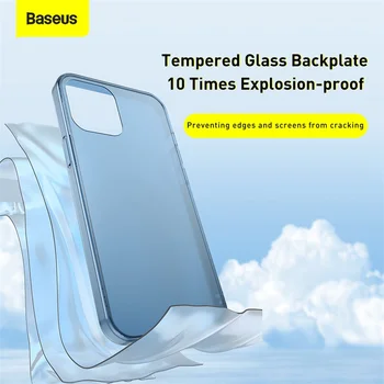 Baseus Luksus Phone Case For iPhone 12 Mini 12 Pro Tynd Stødsikkert Matteret Glas Tilbage Dække Sagen Til iPhone 12 Pro Max antal 12Mini