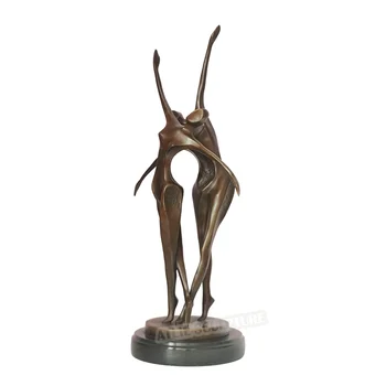 Moderne Par Danse Bronze Skulptur Statue Abstrakt Dans Figur Kunst Home Decor Firmagaver