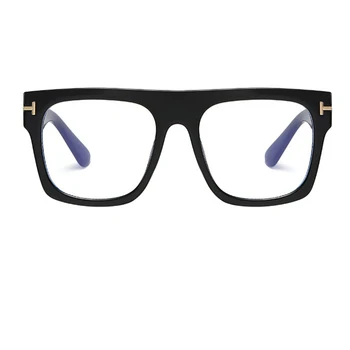 Vintage Anti blå lys Briller ramme kvinder Fashion square Gennemsigtige computer kvindelige briller ramme