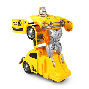 Elektronisk Deformation Robot Bil Cool Belysning Transformation Robot Musik Legetøj Kids Børn Fødselsdagsgave