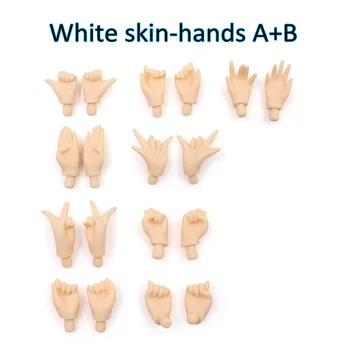 Fælles organ azone organ mandlige krop hænder håndsæt A B hvid naturlig tan mørke super sort hud for blyth dukke