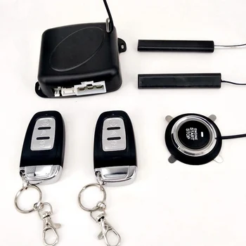 PKE Automatisk Keyless Entry System Bil Start-Stop-Knapper Nøglering Kit Central dørlås med Fjernbetjening