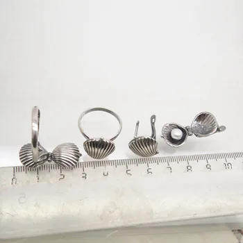 Øreringe-Transformere med dobbelt perler og naturlige hvide perler 1273