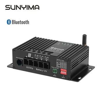 SUNYIMA 12V/12A 25A Bluetooth MPPT Sol op-Og afladet Auto-Controller Dual Batteri Oplader Solar Oplader Controller