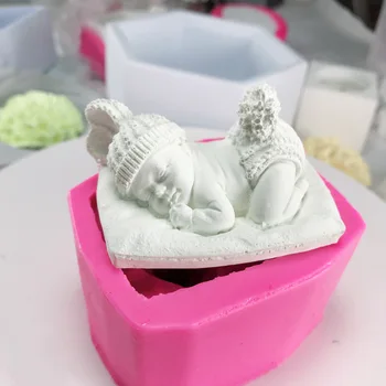 Nye Ankomst Design 3D Baby Silikone Formen Baby Klædt Bunny Chokolade Fondant Kage Udsmykning Værktøjer H716