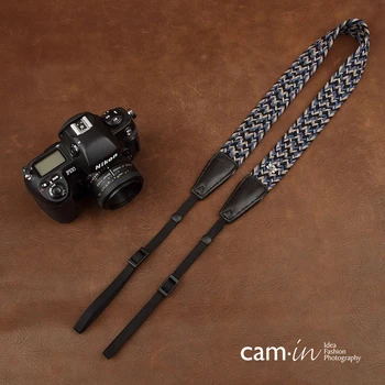 Cam 8780 Hånd-strikkede, at remmen med blød bomuld digitale SLR-skulder-båndet til Nikon Canon