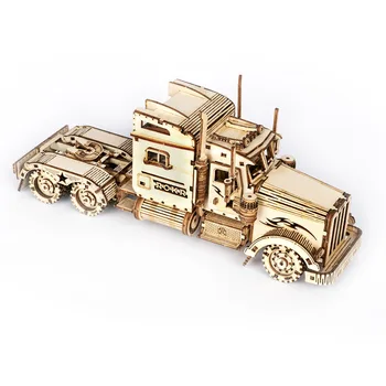 DIY Forsamling Håndlavet 3D Træ-Tung Lastbil Model stamceller Toy pædagogiske Model byggesæt legetøj til børn Drenge Julegave
