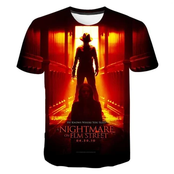 Freddy Krueger 3D-T-shirt Horror Film A Nightmare on Elm Street Fashion Streetwear Kvinder Mænd T-shirt Afslappet Tøj Toppe