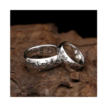 Mantra Par Valentine 's Day gave Ring, Ægte 925 Sterling Sølv Fine Smykker til mænd eller kvinder er Hot Salg Nye Ankomst ZR20