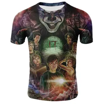 Horror-Film er Det Penny Wise Klovn Jokeren 3D-Print Tshirt, Mænd/Kvinder, Hip Hop Streetwear Tee T-shirt af 90'erne Drenge Cool Tøj Man Toppe
