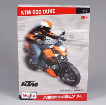 Maisto 1:12 KTM 690 Duke 3 Montering DIY MOTORCYKEL CYKEL Model Kit af Den faktiske Hvid Dreng Legetøj med Gratis Forsendelse