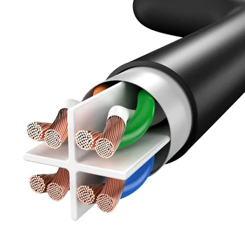 Baseus Runde Ethernet-Kabel Cat 6 Lan-Kabel CAT6 RJ 45 netværkskabel 15 m/10m/5m Patch kabel til Bærbar Router RJ45 Kabel Internet