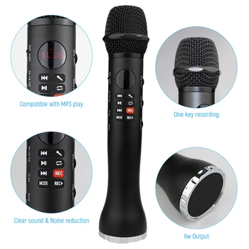Professionel kondensatormikrofon Bærbare Bluetooth-Højtaler Wireless Karaoke Mikrofon Optagelse Studie Mikrofon til YouTube Synge