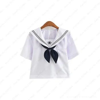 Pige Kort Nederdel Japansk Stil JK Skole Uniform Japan College Fase Dans Sømand Kostume Plisserede Anime Cosplay T-shirt Kjoler