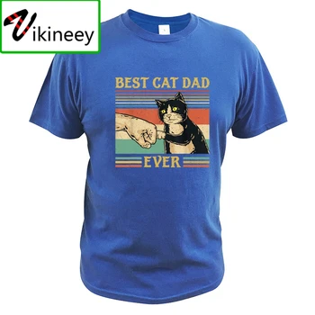 Bedste Kat Far Nogensinde Paw Fist Bump Fit T-Shirt Med Vintage Retro Gave Mænd Premium T-Shirt, Bomuld Af Høj Kvalitet Toppe