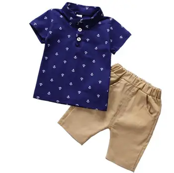 Toddler Dreng Sommer Skjorte Tøj, der Passer Mode-Blad Print Sæt Børn nyfødte Drenge Piger Passer Tøj Sæt 1 2 3 4 5 ÅR