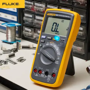 Fluke 18B + LED-tester AC / DC-spænding og strøm digital multimeter