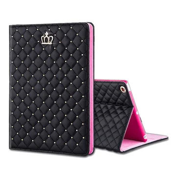 Nye Tablet etui til Ipad Mini 1 2 3 Shell Crown Diamond Bling Pu Læder Flip Stå Tablet Cover til Ipad Mini 4 etui