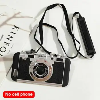 3D Retro Kamera Rem Phone Case For Iphone Xs Antal Fold Holderen Tilfælde Fashion Silikone /11 XR E7D6