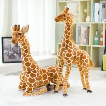 35-140 cm Simulering Giraf Plys Legetøj Søde tøjdyr Bløde Giraf Dukke Fødselsdag Gave Kids Legetøj
