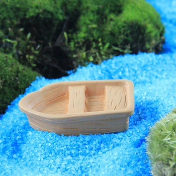 Lychee 10stk Harpiks Angreb Båd Tilbehør Miniature Figur DIY Kawaii Sand Tabel Haver Dekoration