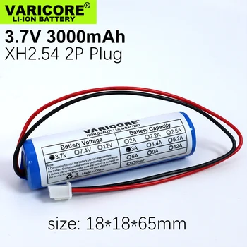 3,7 V/4.2 V 18650 Li-ion-3000mAh batteri 5200mAh 6000mAh 9000mAh 12000mAh med PCB beskyttelse XH 2.54 2P Plug