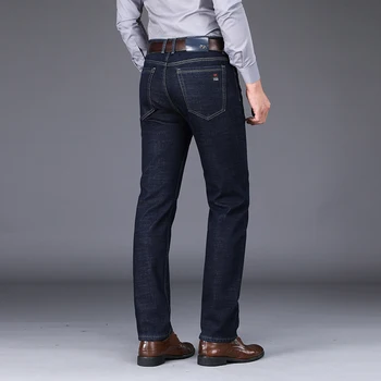 Klassisk herre Slim Fit Jeans 2019 Nye Business Mode, Denim Jean Bukser Blå Mærke Bukser Mandlige