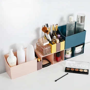 Plast Makeup Organizer Smykker Halskæde Søm Øreringe Kosmetik Storage Container Skuffe Hjem Desktop opbevaringsboks af plast box