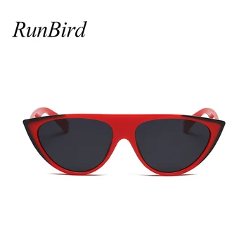 RunBird Vintage Cat Eye Solbriller Kvinder Brand Designer Sexet Sol Briller, Retro Rød Sort Brillerne Fashion Catwalk Briller 1508R