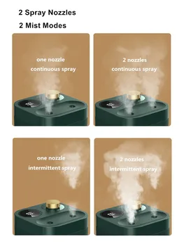 2 Tåge Outlet Batteri Bærbar Luftfugter Hjem Luftfrisker Æterisk Olie Diffuser Aromaterapi Ultralyd Luftfugter Diffusorer