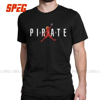 Classic Air Pirat T-Shirt til Mænd Rund Hals Pure Cotton T-Shirt Animationsfilm Et Stykke Ruffy Short Sleeve Tee Shirt Tøj
