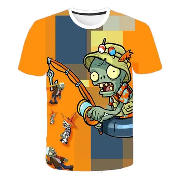 3D-Tegnefilm Animationsfilm Sjove, Søde Børn T-shirt 2020 Nye Planter vs Zombies Dreng Pige Alle-match t-shirt med O-Hals Baby Toppe