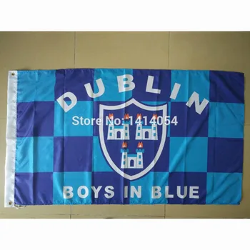 County Dublin Flag Irske Stat 150X90CM Banner 100D Polyester3x5 FT Messing Øskner 001, Gratis Fragt