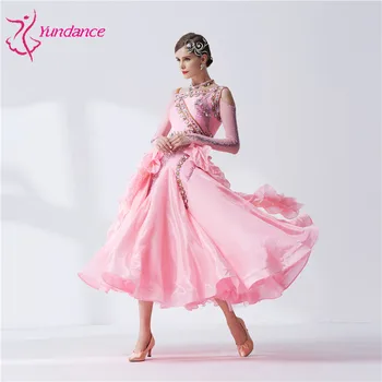 Voksne kvinders national standard ballroom dans kjole, nye moderne danse vals kostumer strække store kjole B-19422