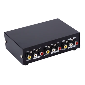 2/4 Måde AV Signal Composite RCA AV Swithcer Splitter 2X1 4X1 Audio Video Omskifter til STB DVD-Afspiller, HDTV tv Converter