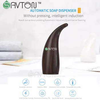 SAVTON sæbedispenser 300ml Automatisk Ikke-kontakt Hånd-vask Dispenser Til Køkken Badeværelse Smart sæbedispenser Convenitent