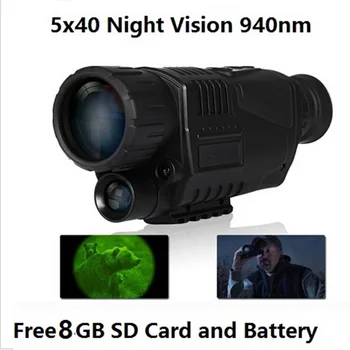 5X40 Digital Infrarød Night Vision Goggle muligheder For Jagt Teleskop Lang Række Med Kamera Skyde Billede Optagelse af Video(Us-Stik