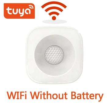 Tuya Smart WIFI PIR bevægelsesføler Tuya APP Control Trådløs Passiv Infrarød Detektor Sikkerhed Indbrudstyv Alarm Sensor Smart Home