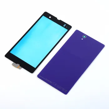 Sony Xperia Z L36h L36i C6606 C6603 C6602 Touch screen Digitizer Panel Glas + Boliger Glas Batteri Back Cover