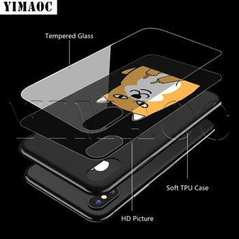 YIMAOC Tegnefilm Midterste Finger Hærdet Glas cover til iPhone 11 Pro XS ANTAL XR-X 8 7 6 6S Plus