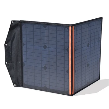 Xinpuguang Solar Panel Celle Oplader 40W 18V 20W*2 Sammenklappelige Bærbare Oplader 5V USB Udgang til Smartphone, Pad Tablets Vandtæt