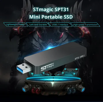 SSD 1TB 512GB Bærbar Ekstern Harddisk 256 GB 128GB Læse Hastighed 500 MB/s, USB 3.1 Pendrive Mini Solid State-Drev SPT31