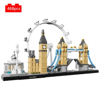 Byens Arkitektur Skyline London, Big Ben pariserhjul byggesten Kit Sten Sæt, Klassisk Model, Børn, Legetøj til Børn, gaver
