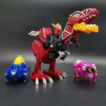 3i1 Super Sentai kyor yuger dino thunder Deforme Dinosaur Transformere Model legetøj 25cm