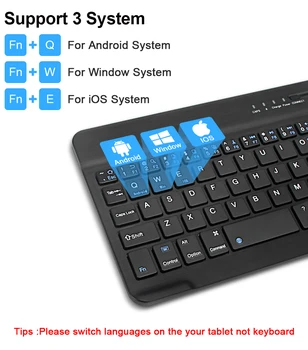 Mini Wireless Keyboard Bluetooth Tastatur Til ipad Telefonen, Tablet-Gummi tasterne Genopladelige tastatur Til Android, ios, Windows